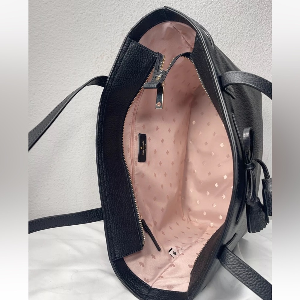 Kate Spade New York Tassel Leather Tote Bag - Picture 8 of 11